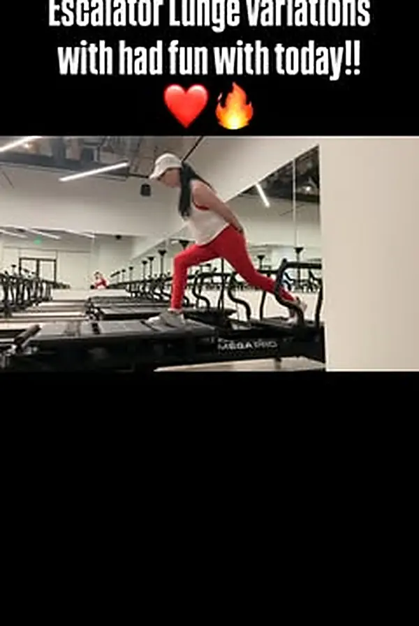 Escalator lunge performed on the Megaformer